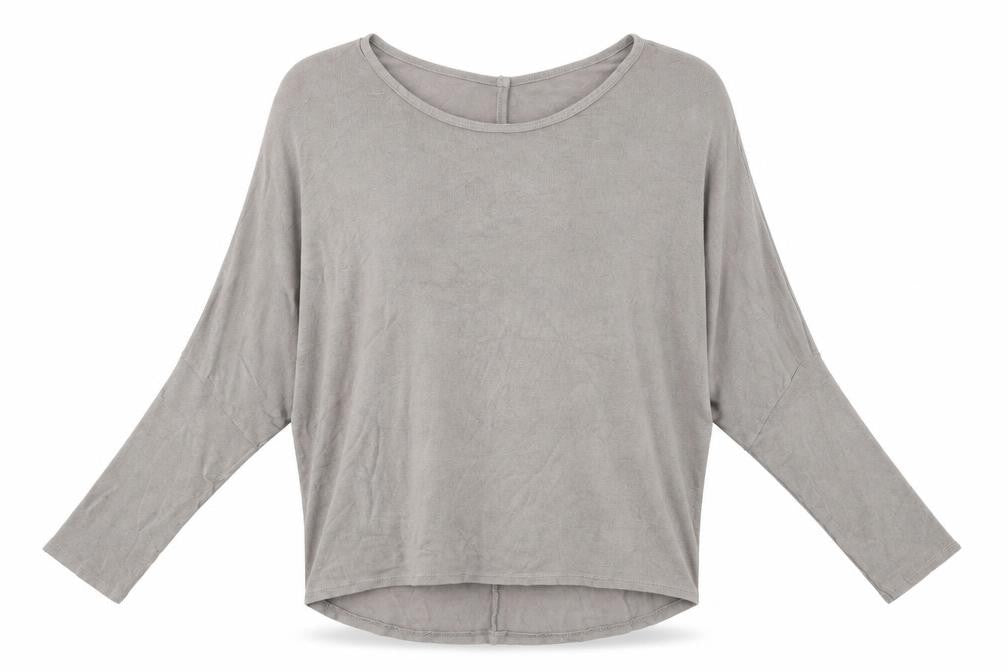 Front view of Miss Pink women’s beige boat neck viscose jumper, size M