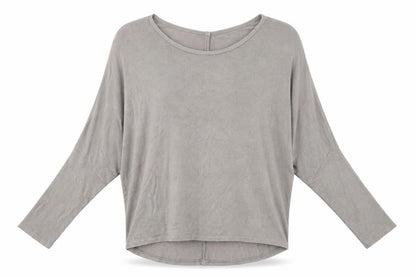 Front view of Miss Pink women’s beige boat neck viscose jumper, size M