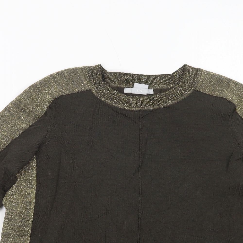 Womens UK Size S H&M Green Basic Blouse