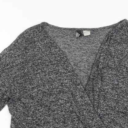 Womens UK Size L H&M Grey Cardigan Jumper