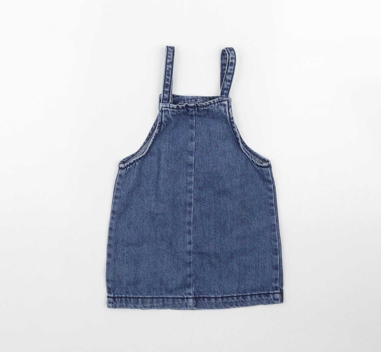 NEXT Girls Blue  Cotton A-Line  Size 18-24 Months  Square Neck Button