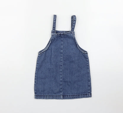NEXT Girls Blue  Cotton A-Line  Size 18-24 Months  Square Neck Button