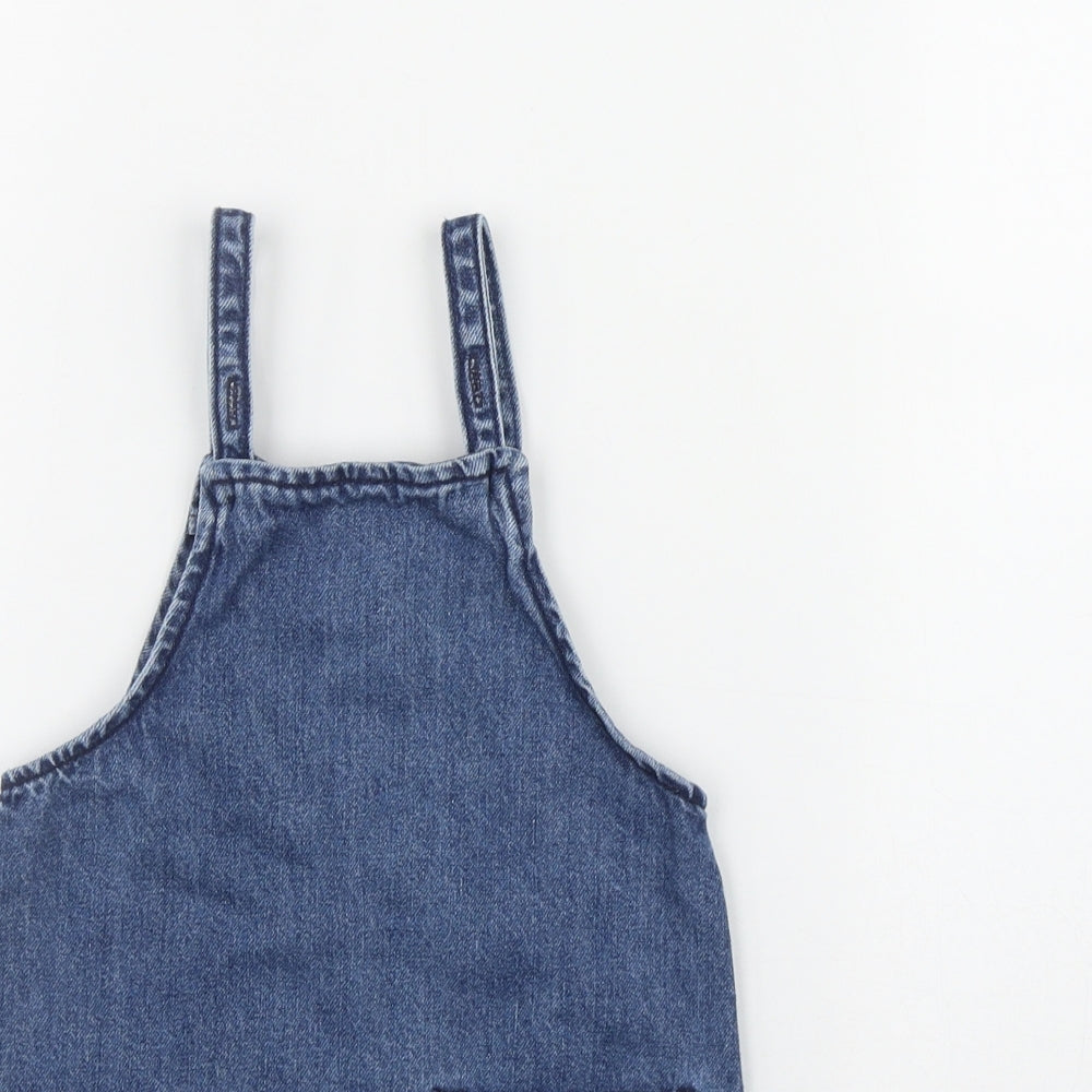 NEXT Girls Blue  Cotton A-Line  Size 18-24 Months  Square Neck Button
