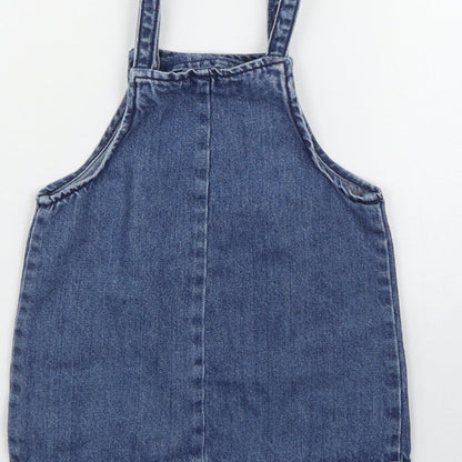 NEXT Girls Blue  Cotton A-Line  Size 18-24 Months  Square Neck Button