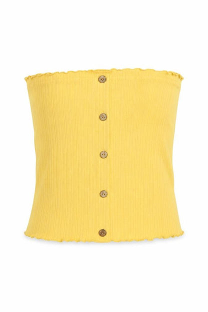 Womens UK Size 12 New Look Yellow Basic T-Shirt