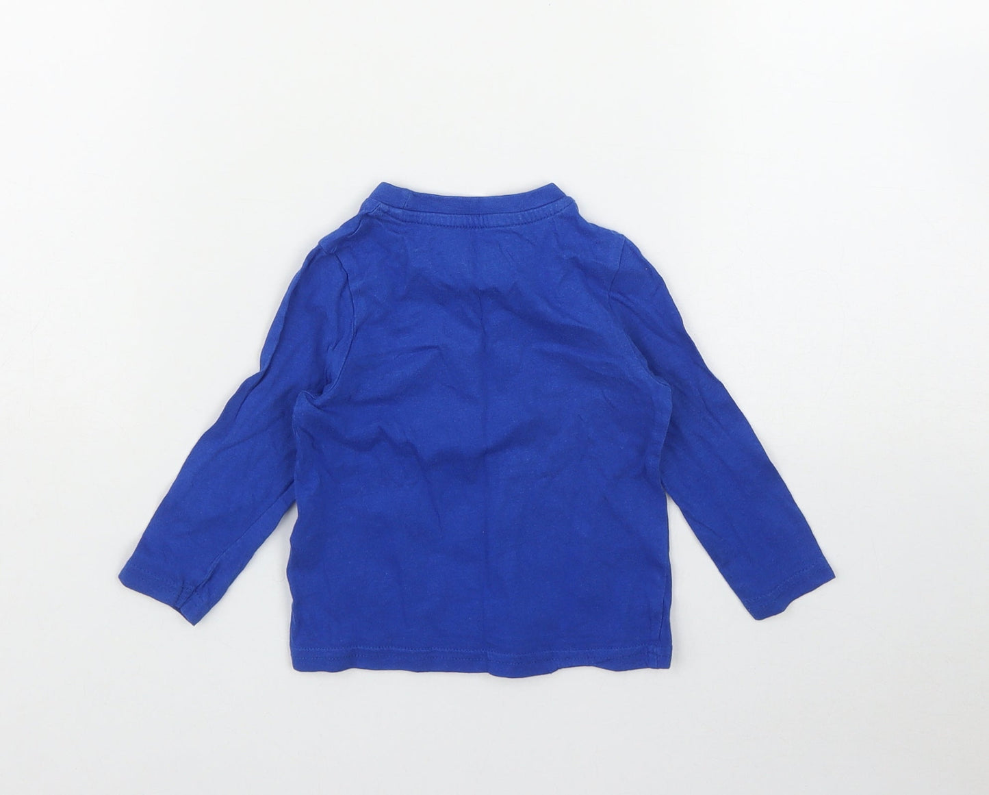 Pep&Co Boys Blue  Cotton Basic T-Shirt Size 9-12 Months Round Neck  - 'Legend in the making'