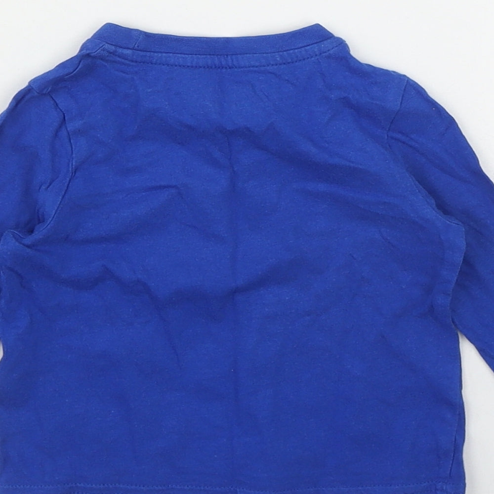 Pep&Co Boys Blue  Cotton Basic T-Shirt Size 9-12 Months Round Neck  - 'Legend in the making'