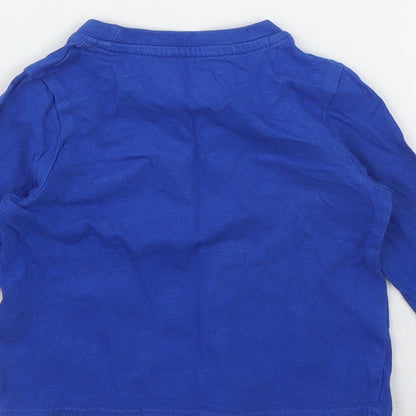 Pep&Co Boys Blue  Cotton Basic T-Shirt Size 9-12 Months Round Neck  - 'Legend in the making'