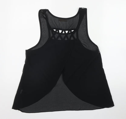 Maison Chic Womens Black  Polyester Basic Tank Size S Scoop Neck