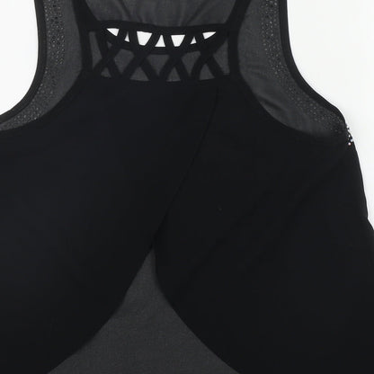 Maison Chic Womens Black  Polyester Basic Tank Size S Scoop Neck