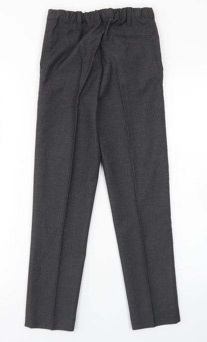 TU Boys Grey  Polyester Dress Pants Trousers Size 9 Months  Regular Hook & Eye - School Wear