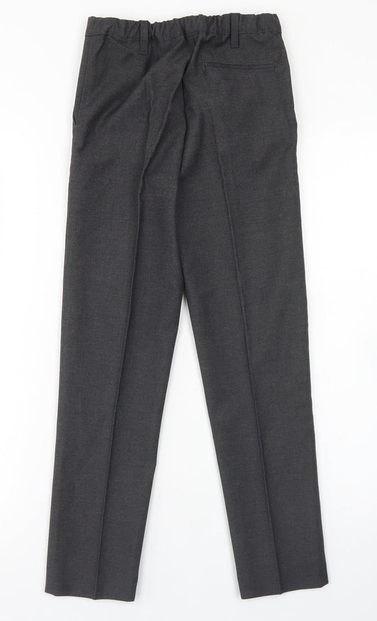 TU Boys Grey  Polyester Dress Pants Trousers Size 9 Months  Regular Hook & Eye - School Wear