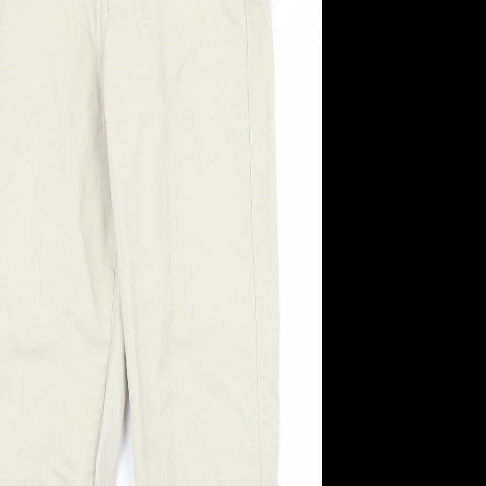 F&F Womens Beige  Cotton Skinny Jeans Size 6 L27 in Regular Button