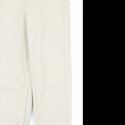 F&F Womens Beige  Cotton Skinny Jeans Size 6 L27 in Regular Button