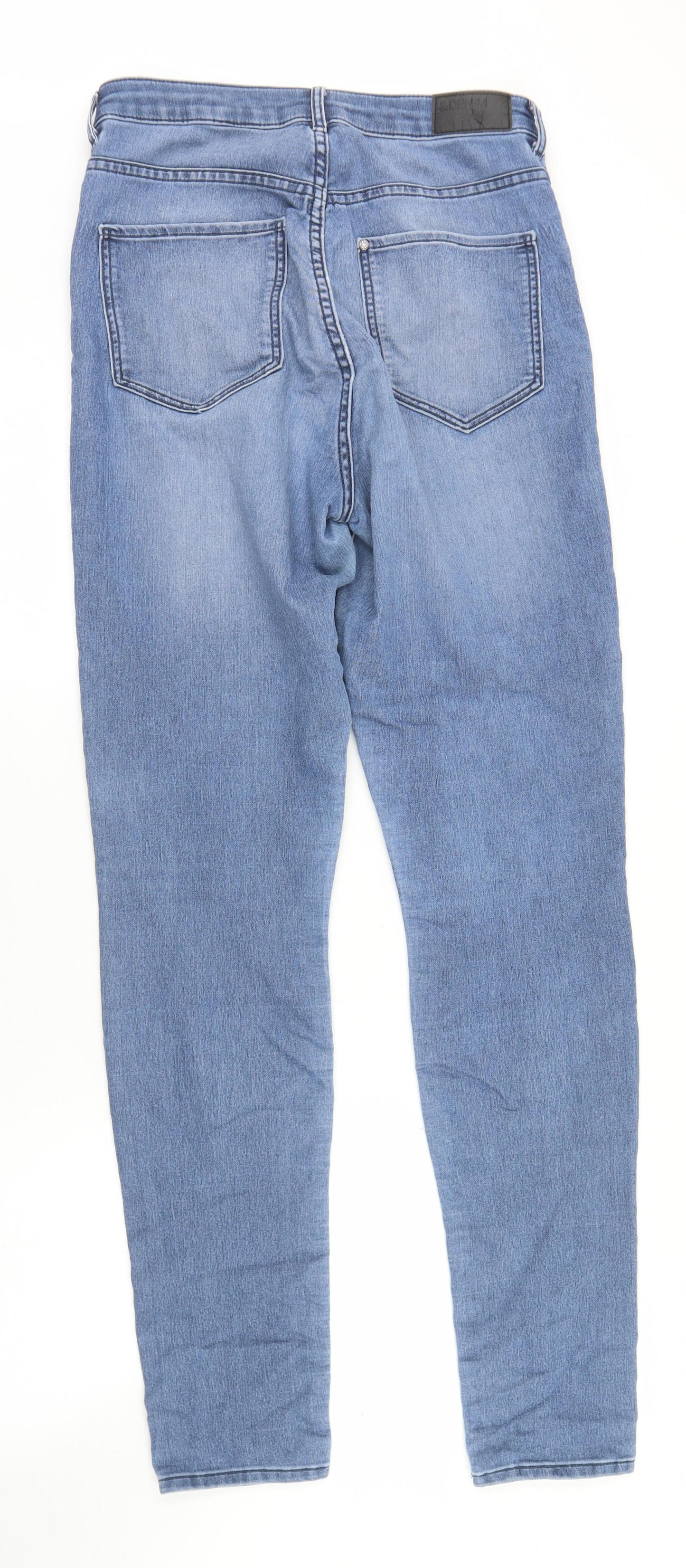 &Denim Womens Blue  Cotton Skinny Jeans Size 30 in L32 in Regular Button