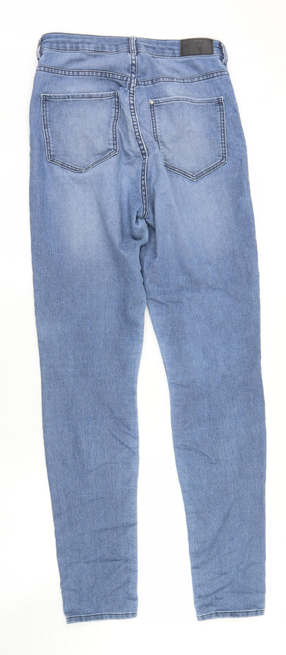 &Denim Womens Blue  Cotton Skinny Jeans Size 30 in L32 in Regular Button