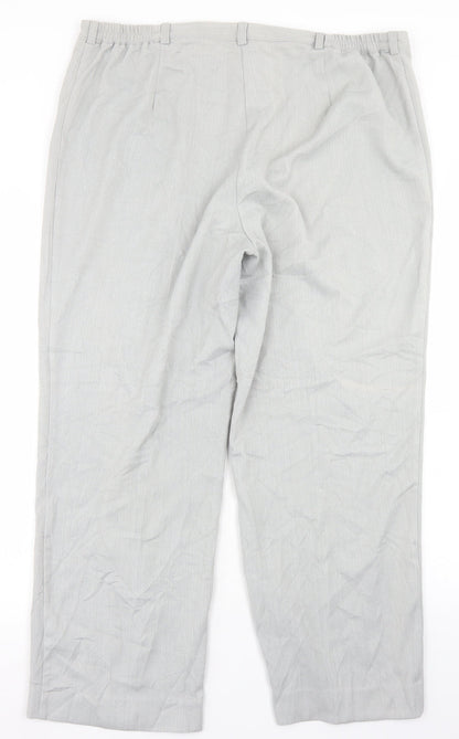 Annabelle Womens Grey  Polyester Trousers  Size 18 L26 in Regular Button