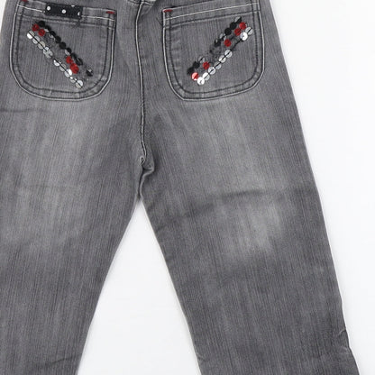 St Bernard Girls Grey  Cotton Jogger Jeans Size 18-24 Months  Zip