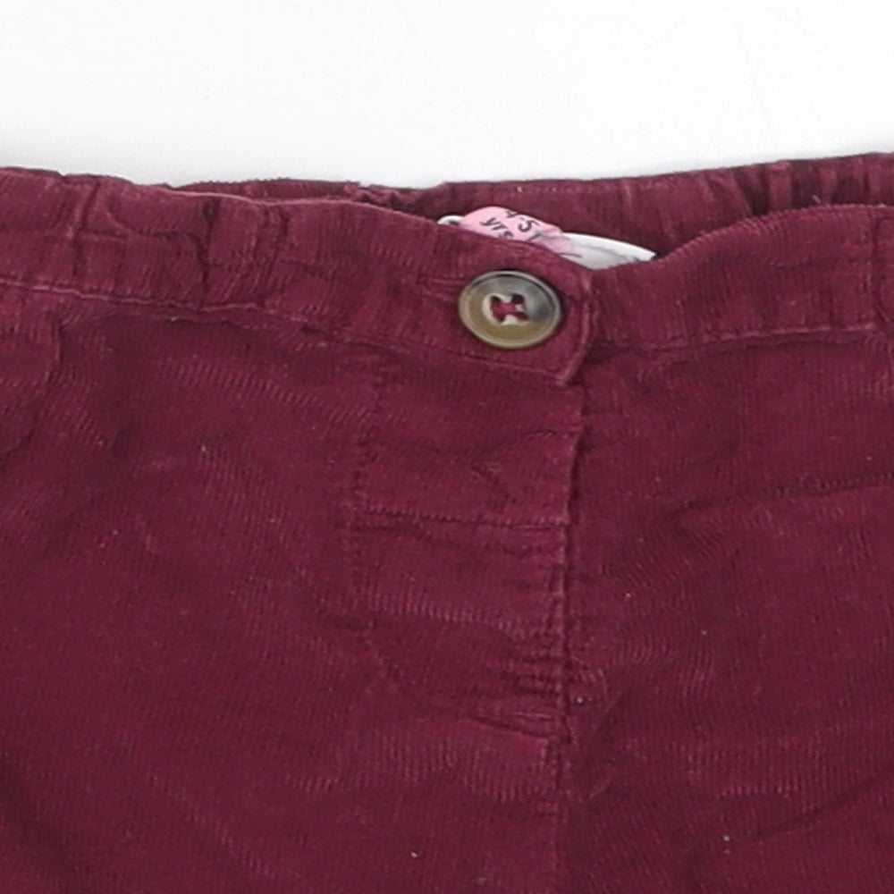 Hullabaloo Girls Purple  Cotton Mom Shorts Size 4-5 Years  Regular