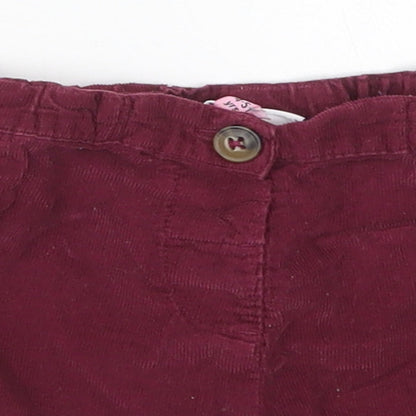 Hullabaloo Girls Purple  Cotton Mom Shorts Size 4-5 Years  Regular
