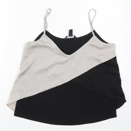 Womens UK Size 10 New Look Black Basic Tank