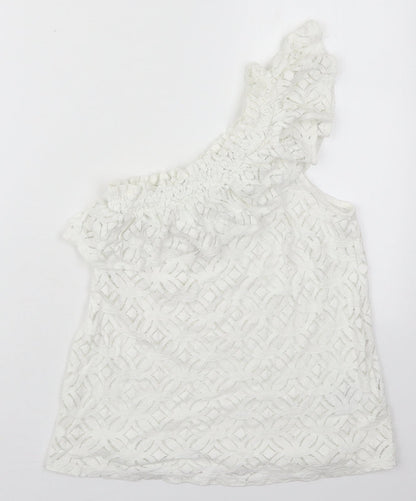 Womens UK Size XS H&M White Basic Tank