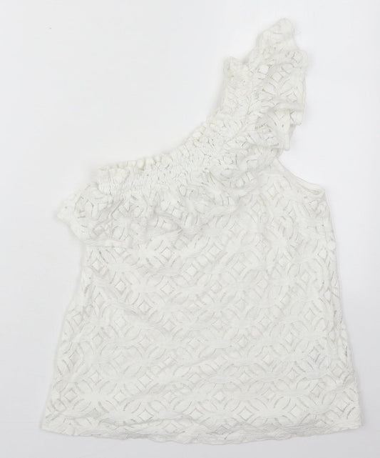Womens UK Size XS H&M White Basic Tank