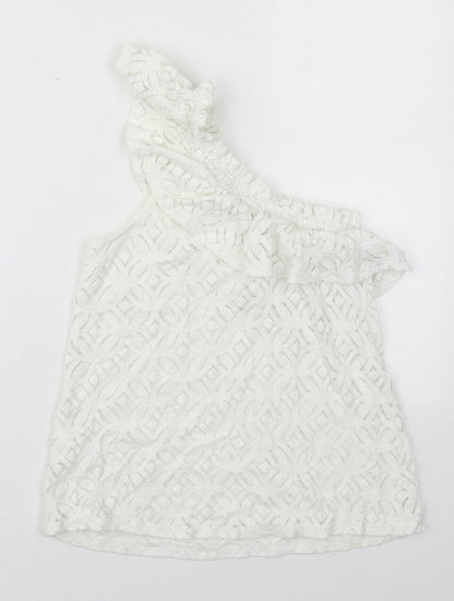 Womens UK Size XS H&M White Basic Tank