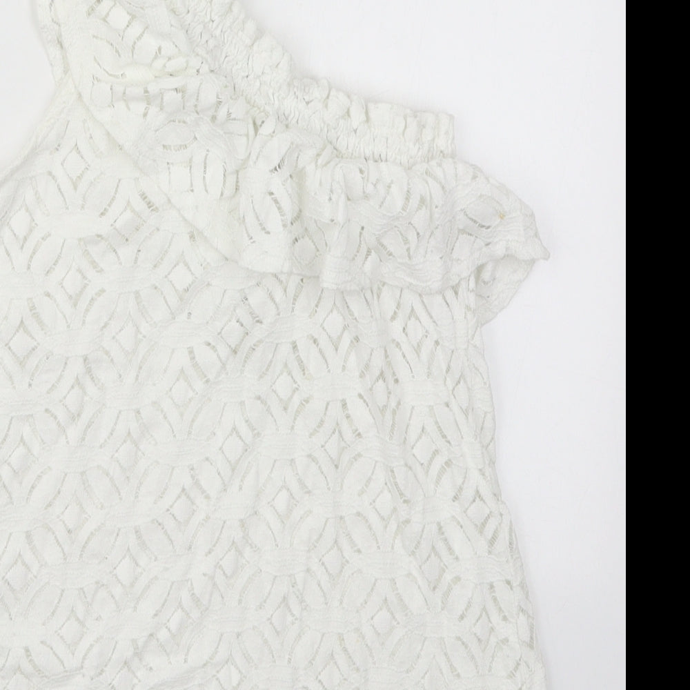 Womens UK Size XS H&M White Basic Tank