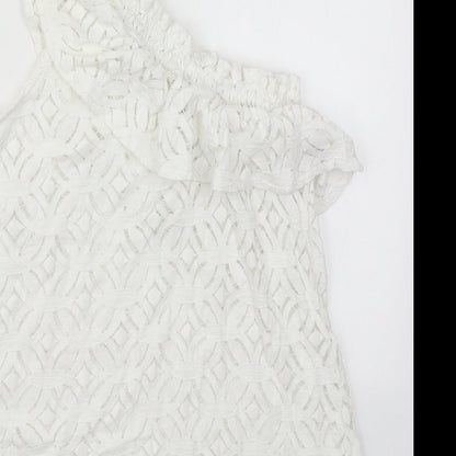 Womens UK Size XS H&M White Basic Tank