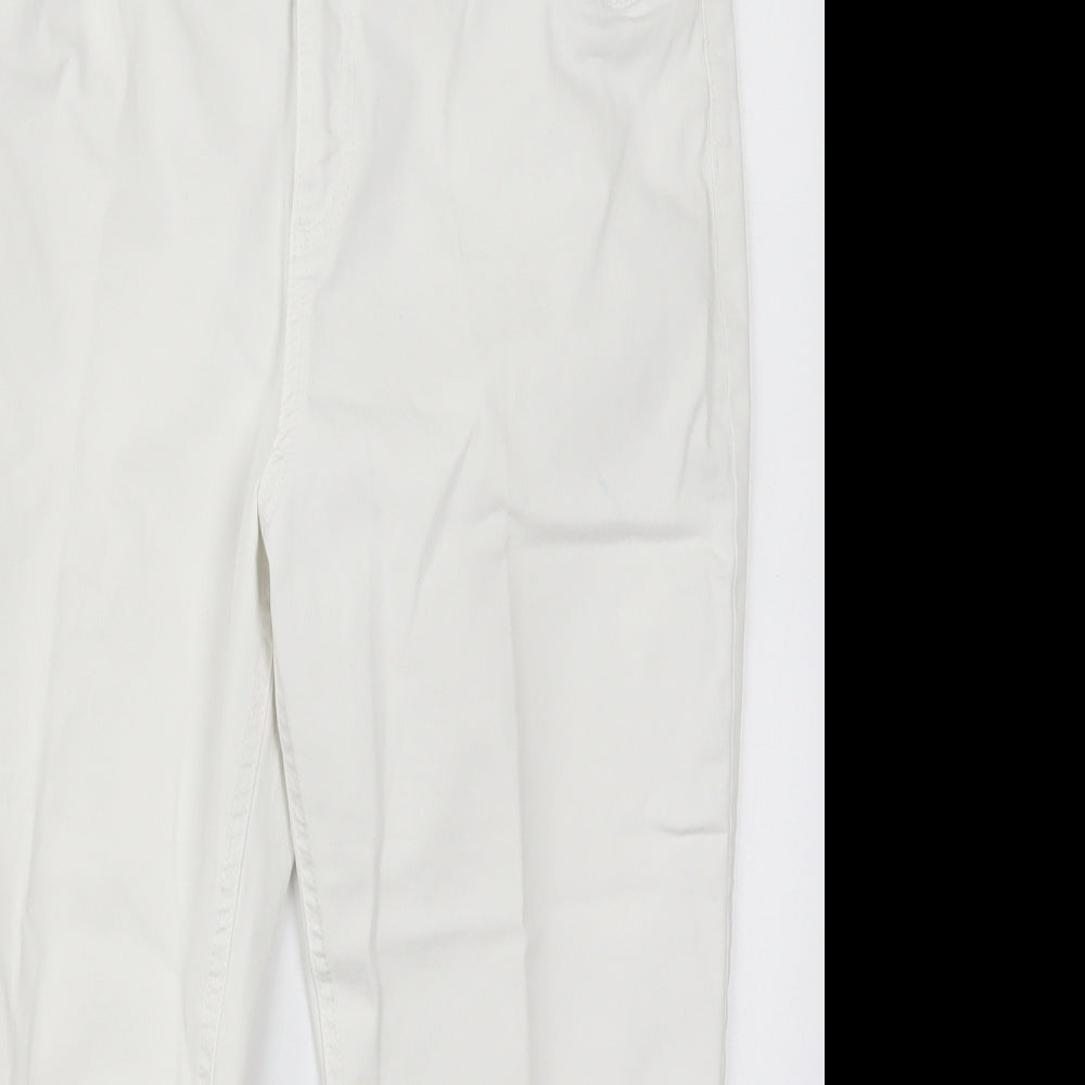 Womens UK Size 30 in Marks and Spencer Regular Fit Cropped White Jeans