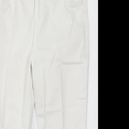 Womens UK Size 30 in Marks and Spencer Regular Fit Cropped White Jeans