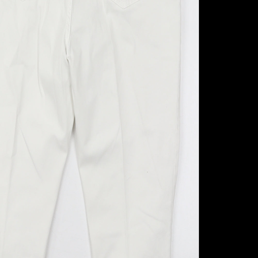 Womens UK Size 30 in Marks and Spencer Regular Fit Cropped White Jeans