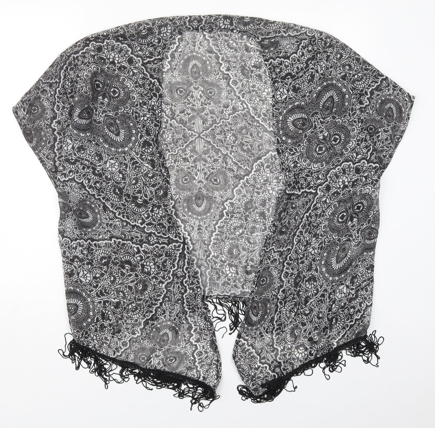 Womens UK Size S Atmosphere Black Kimono Coat