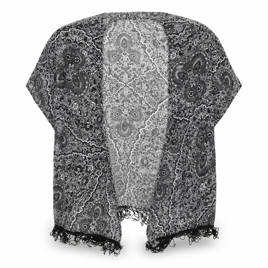 Womens UK Size S Atmosphere Black Kimono Coat