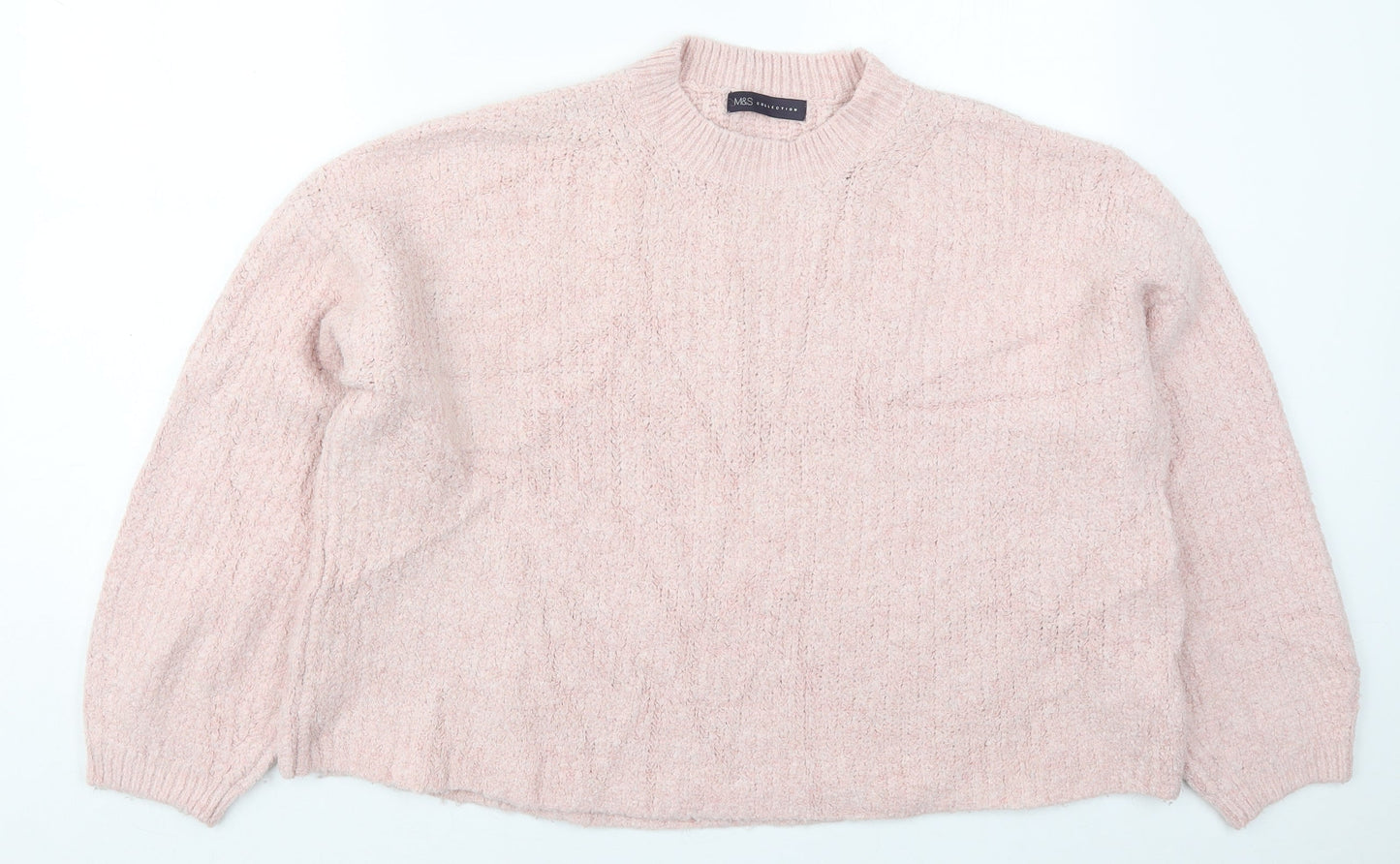 Womens UK Size L Marks and Spencer Pink Pullover Jumper
