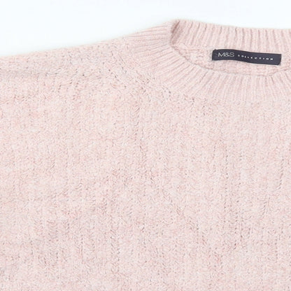 Womens UK Size L Marks and Spencer Pink Pullover Jumper