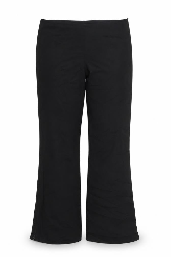 Front view of Next women’s black acetate trousers, size UK 10, 29-inch leg regular zip