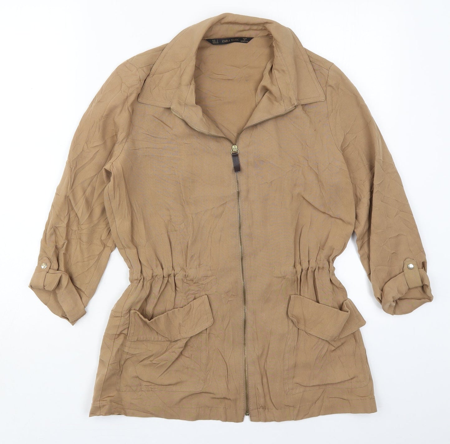 Womens UK Size S Zara Brown Jacket
