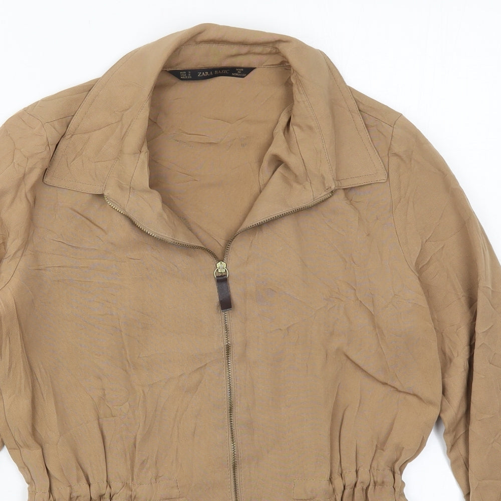 Womens UK Size S Zara Brown Jacket