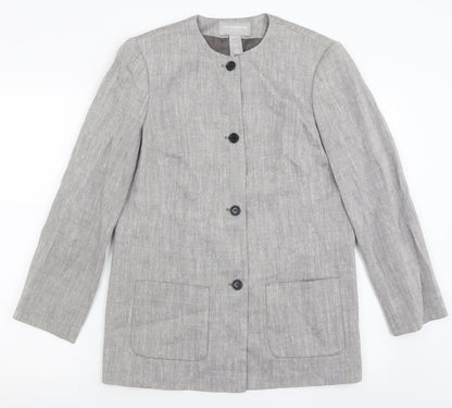 Liz Calborne Womens Grey   Jacket  Size 6  Button