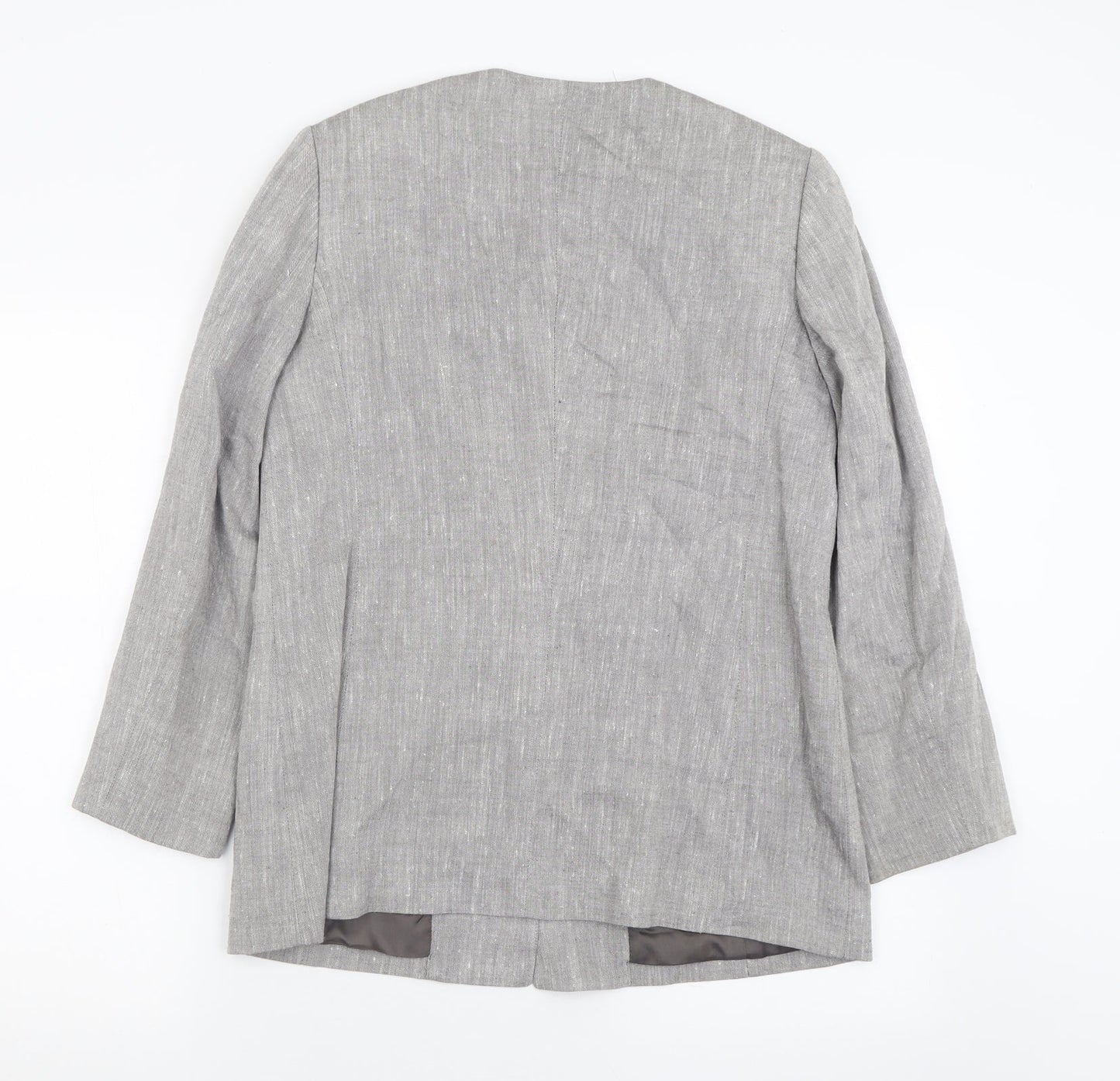Liz Calborne Womens Grey   Jacket  Size 6  Button