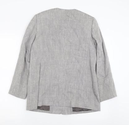 Liz Calborne Womens Grey   Jacket  Size 6  Button