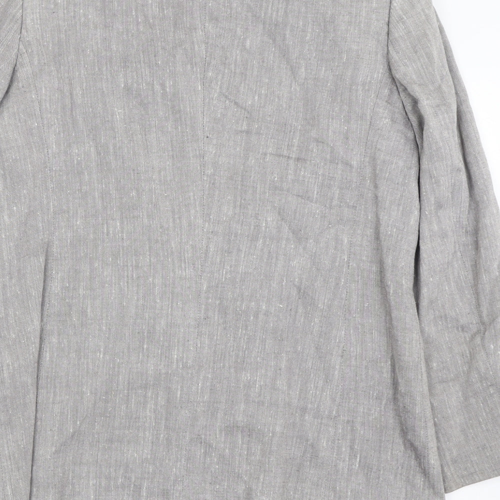 Liz Calborne Womens Grey   Jacket  Size 6  Button