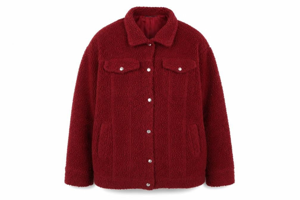 Womens UK Size 14 PRETTYLITTLETHING Red Jacket