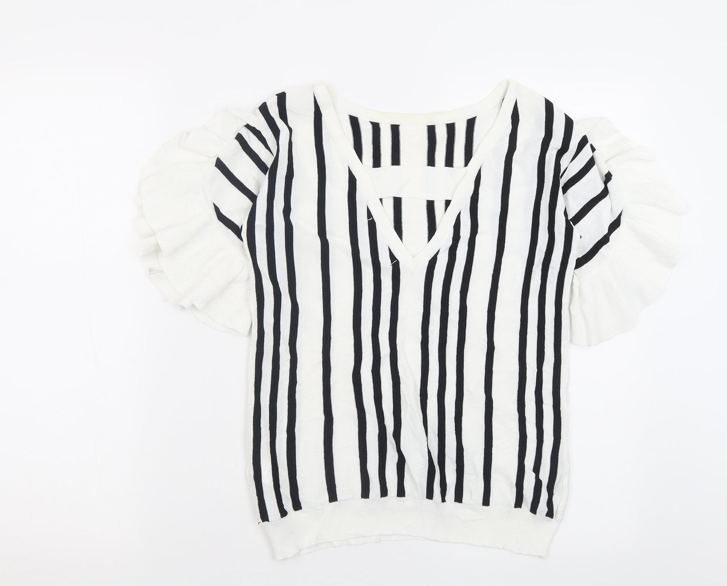 Womens UK Size 8 NEXT White Basic T-Shirt