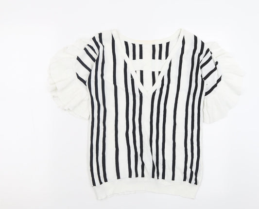 Womens UK Size 8 NEXT White Basic T-Shirt