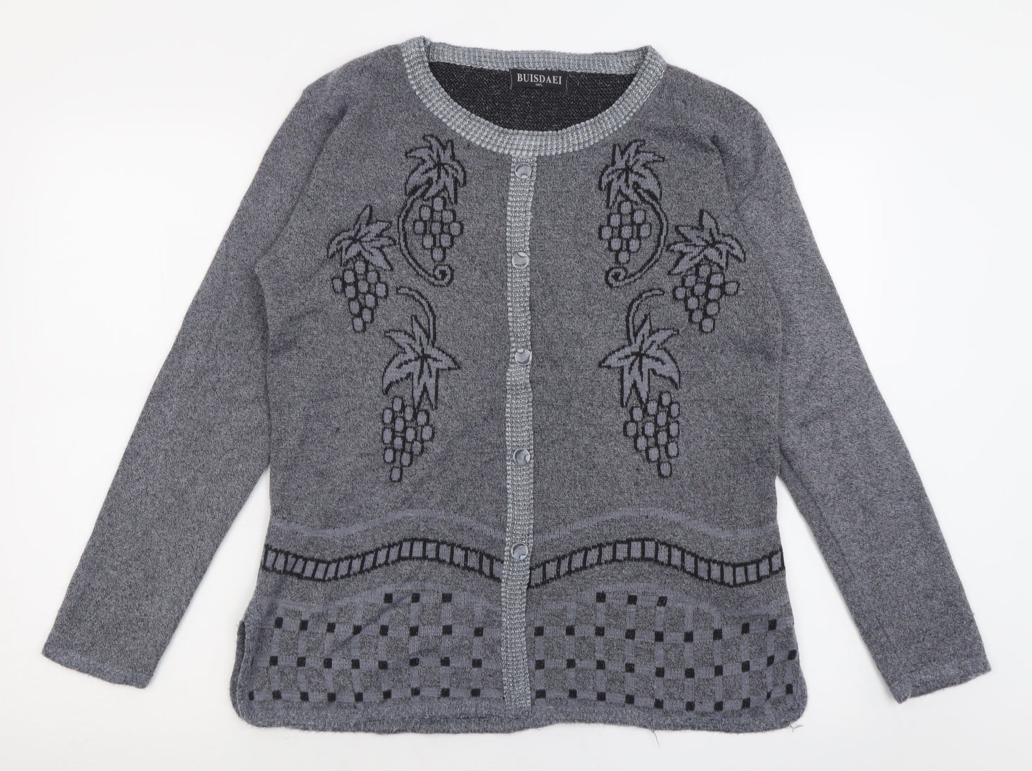 Womens UK Size M Buisdaei Grey Pullover Jumper