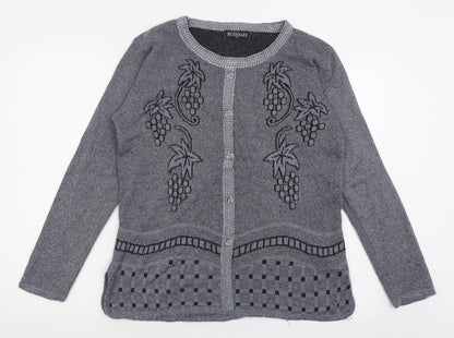 Womens UK Size M Buisdaei Grey Pullover Jumper