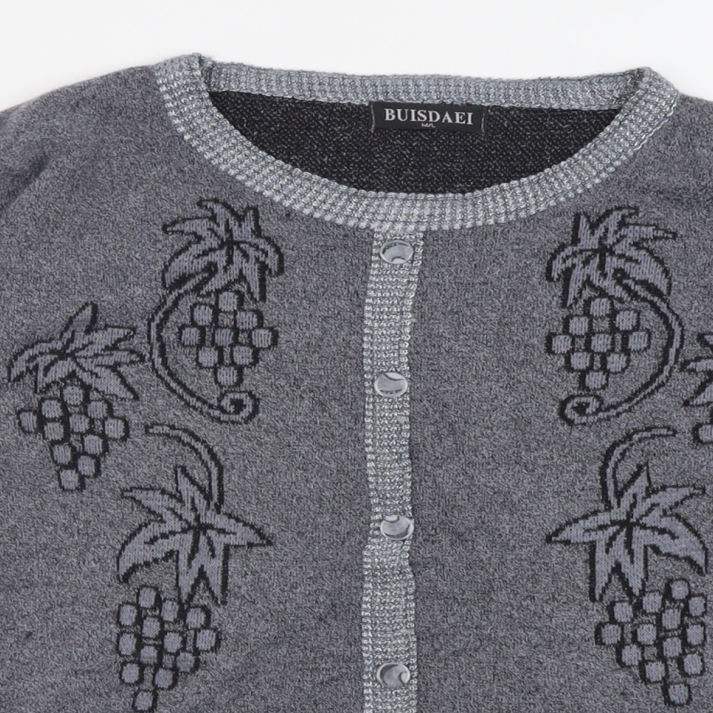 Womens UK Size M Buisdaei Grey Pullover Jumper